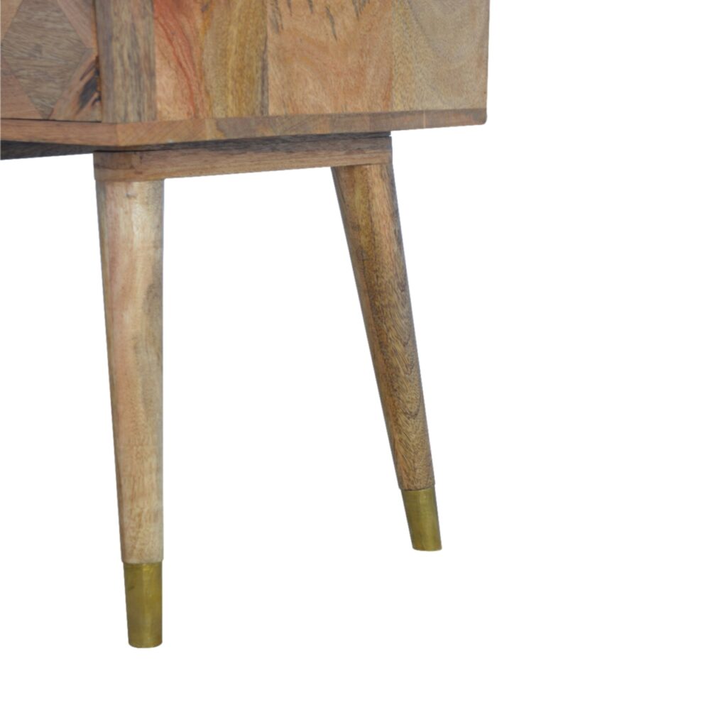 1 Drawer Gold Brass Bedside - Image 7