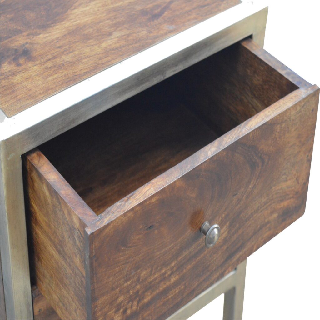Gold Iron Frame Bedside - Image 6