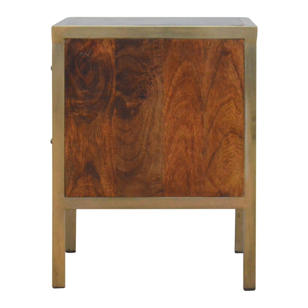 Gold Iron Frame Bedside - Image 9