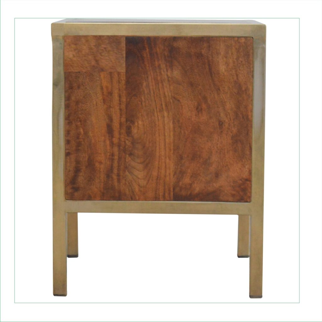 Gold Iron Frame Bedside - Image 8