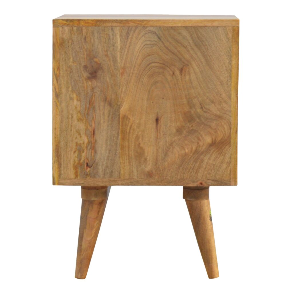 Pineapple Carve 2 Drawer Bedside - Image 9