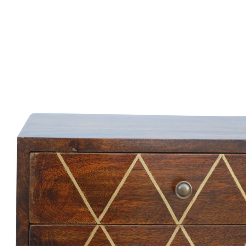 Geo Brass Inlay Bedside - Image 5