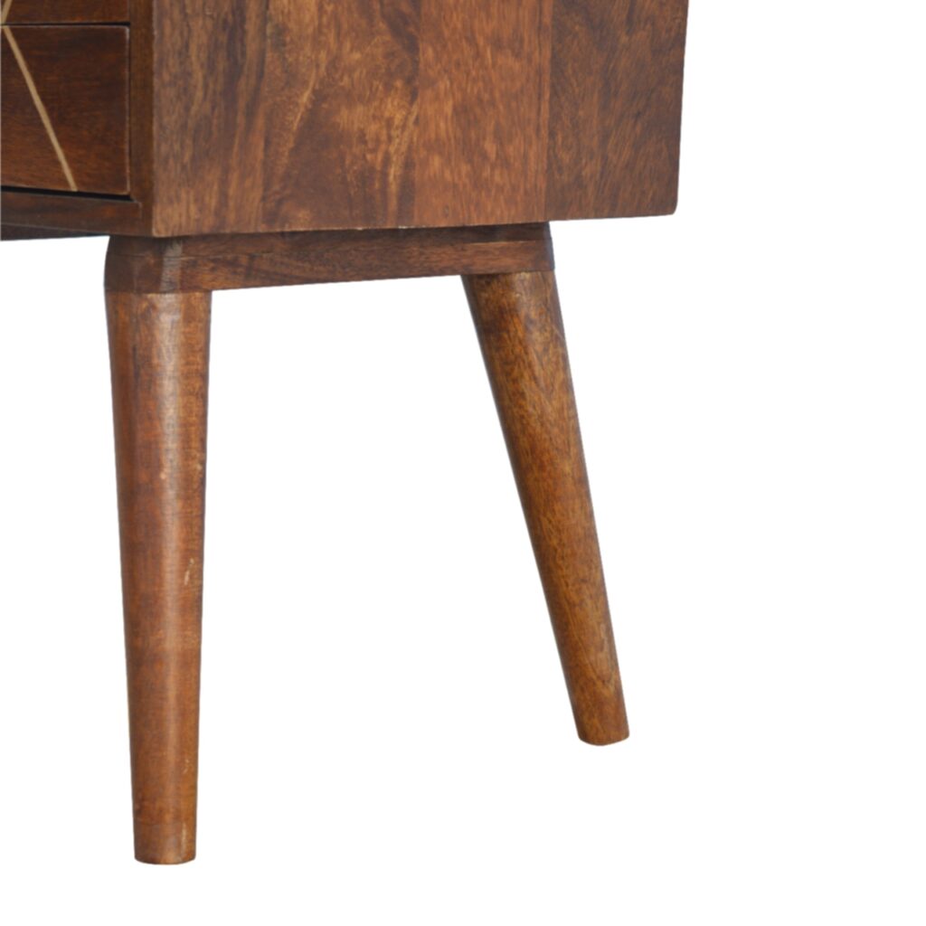 Geo Brass Inlay Bedside - Image 4