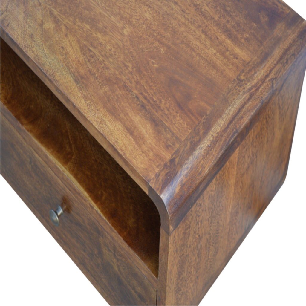 Curved Chestnut Media Unit - Image 4