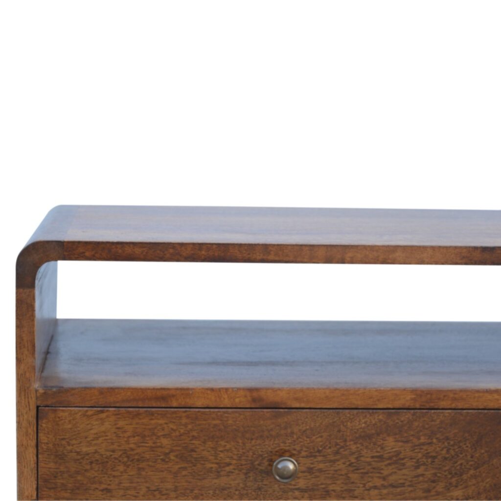 Curved Chestnut Media Unit - Image 5