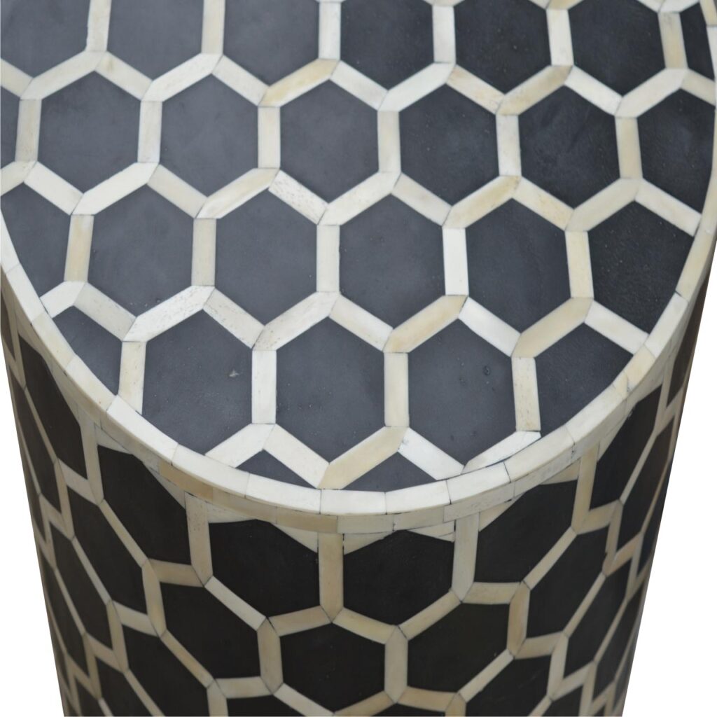 Bone Inlay Occasional Stool - Image 5