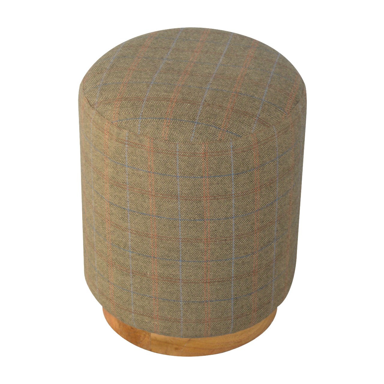 Multi Tweed Round Footstool - Image 2