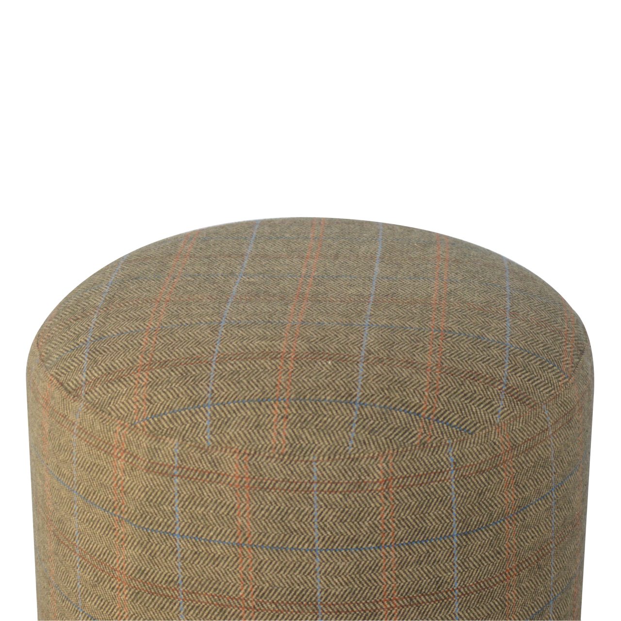 Multi Tweed Round Footstool - Image 4