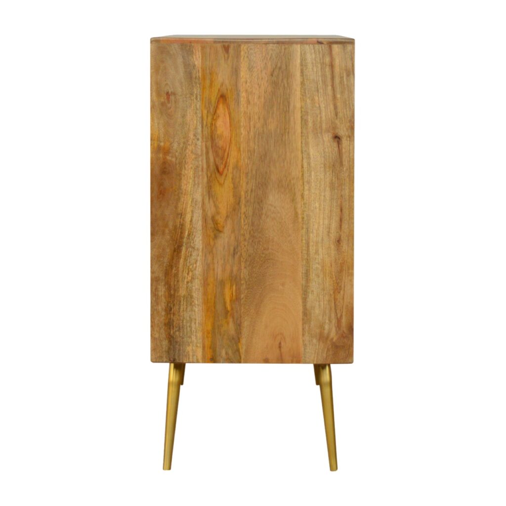 Sleek Cement Brass Inlay Chest - Image 8