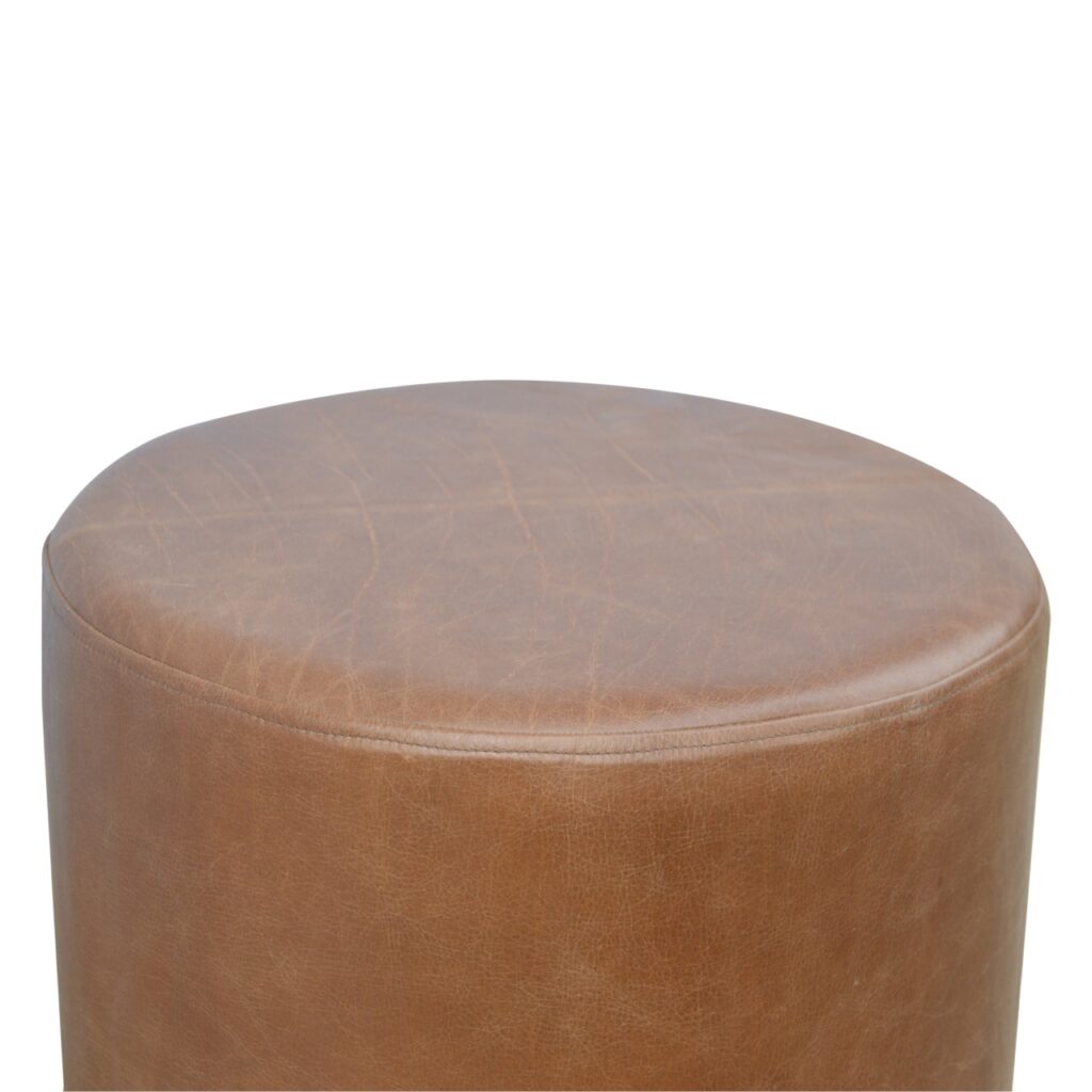 Buffalo Footstool with Gold Base - Image 6
