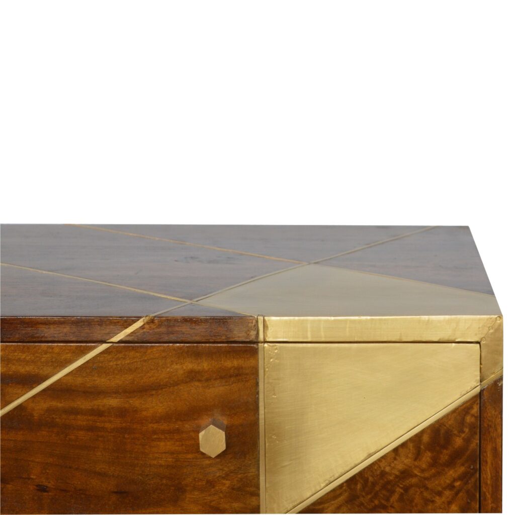 Gold Geo Chestnut Media Unit - Image 5