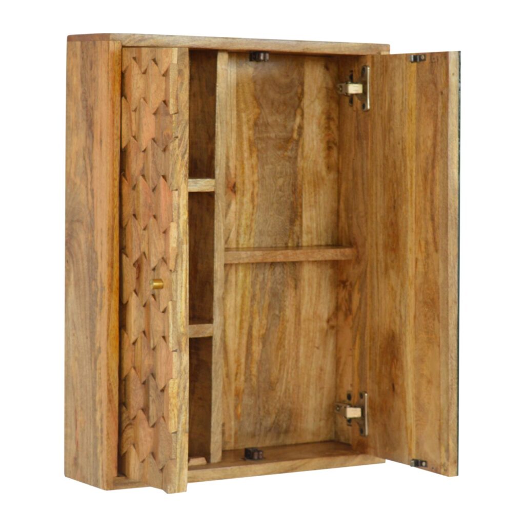 Pineapple Carved Mirror Cabinet - Image 9