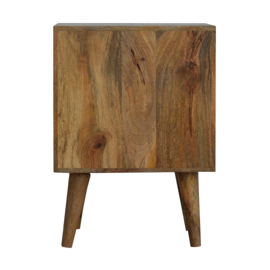Cube Carved 2 Drawer Bedside - Image 9