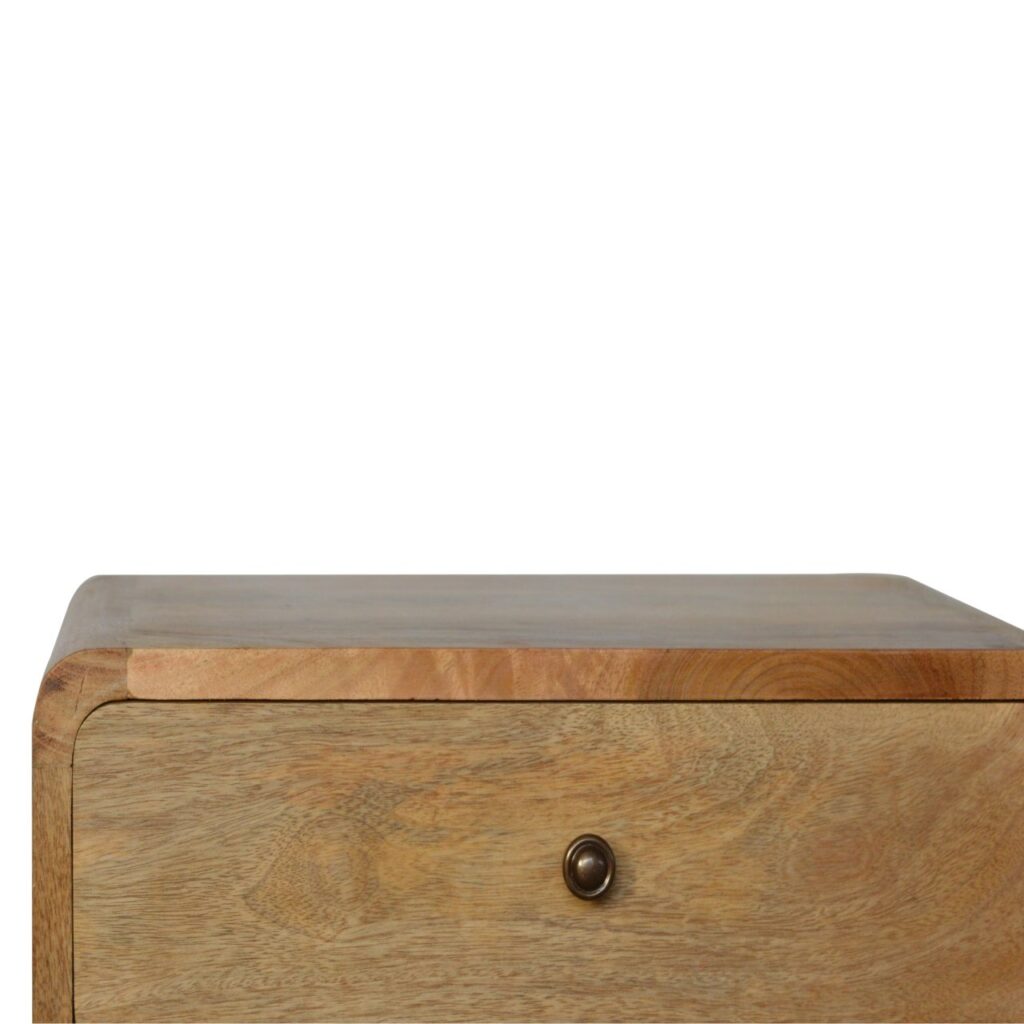 Curved Oak-ish Bedside - Image 4