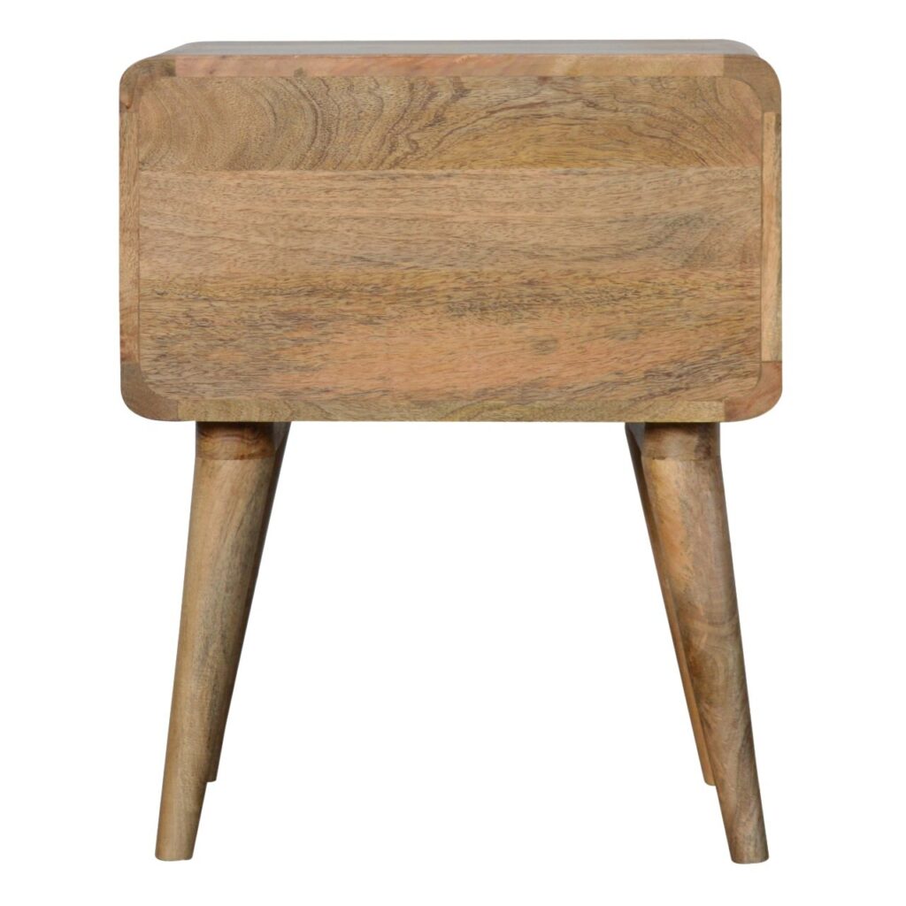 Curved Oak-ish Bedside - Image 9