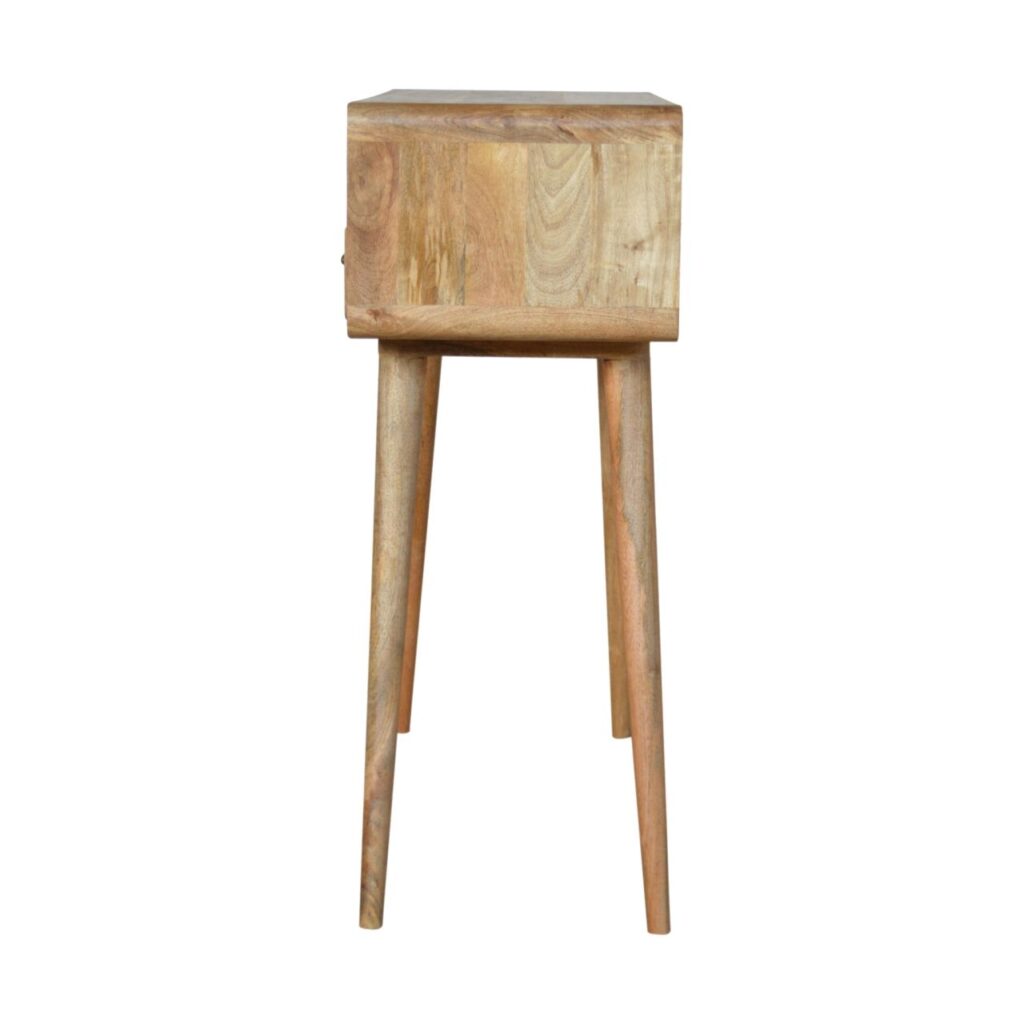 Curved Oak-ish Console Table - Image 8