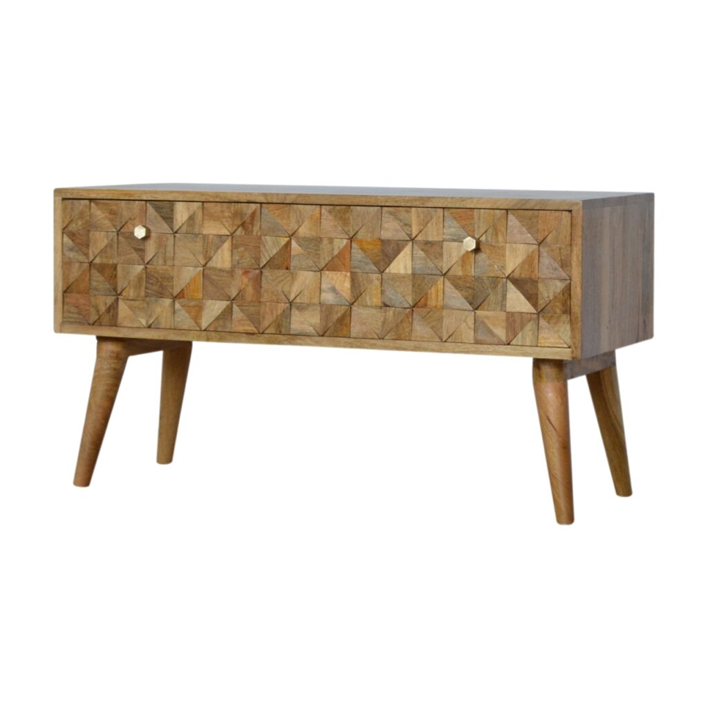 Oak-ish Diamond Bench - Image 2