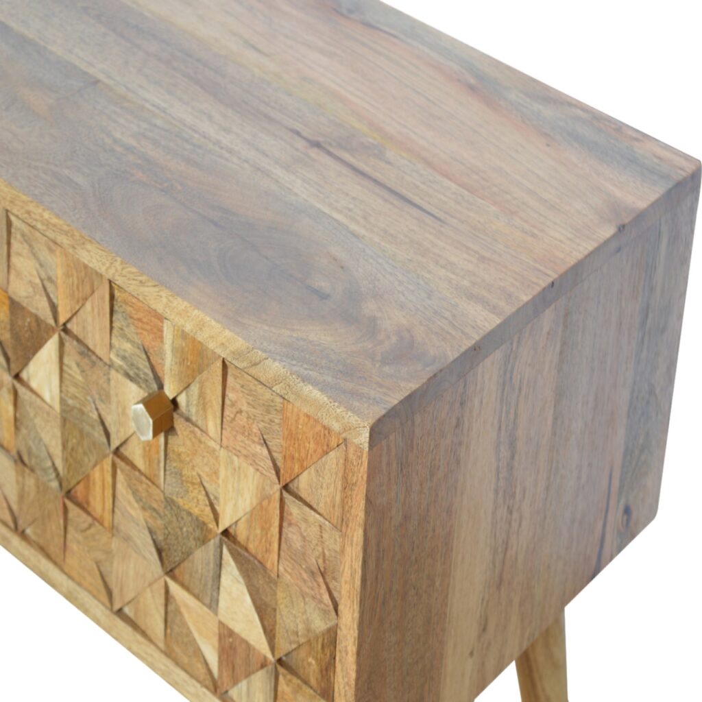 Oak-ish Diamond Bench - Image 5