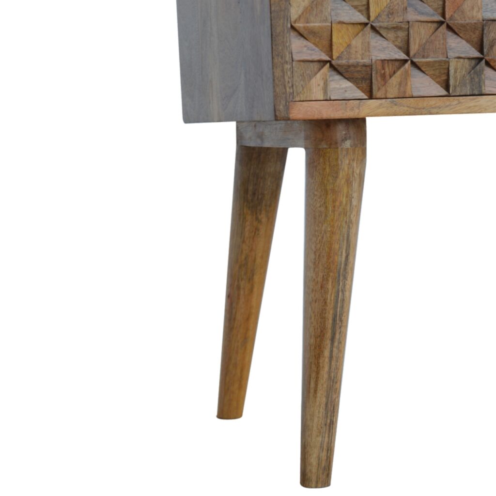 Diamond Carve 2 Drawer Bedside - Image 6