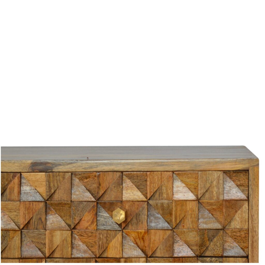 Diamond Carved Oak-ish Media Unit - Image 4