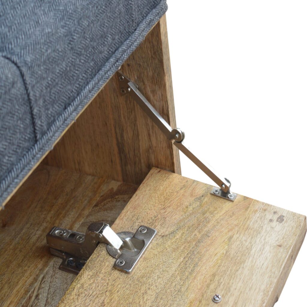 Grey Tweed Diamond Bench - Image 6
