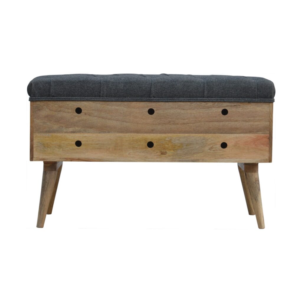 Grey Tweed Diamond Bench - Image 9