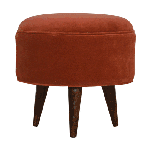 Brick Velvet Nordic Style Footstool - Image 7