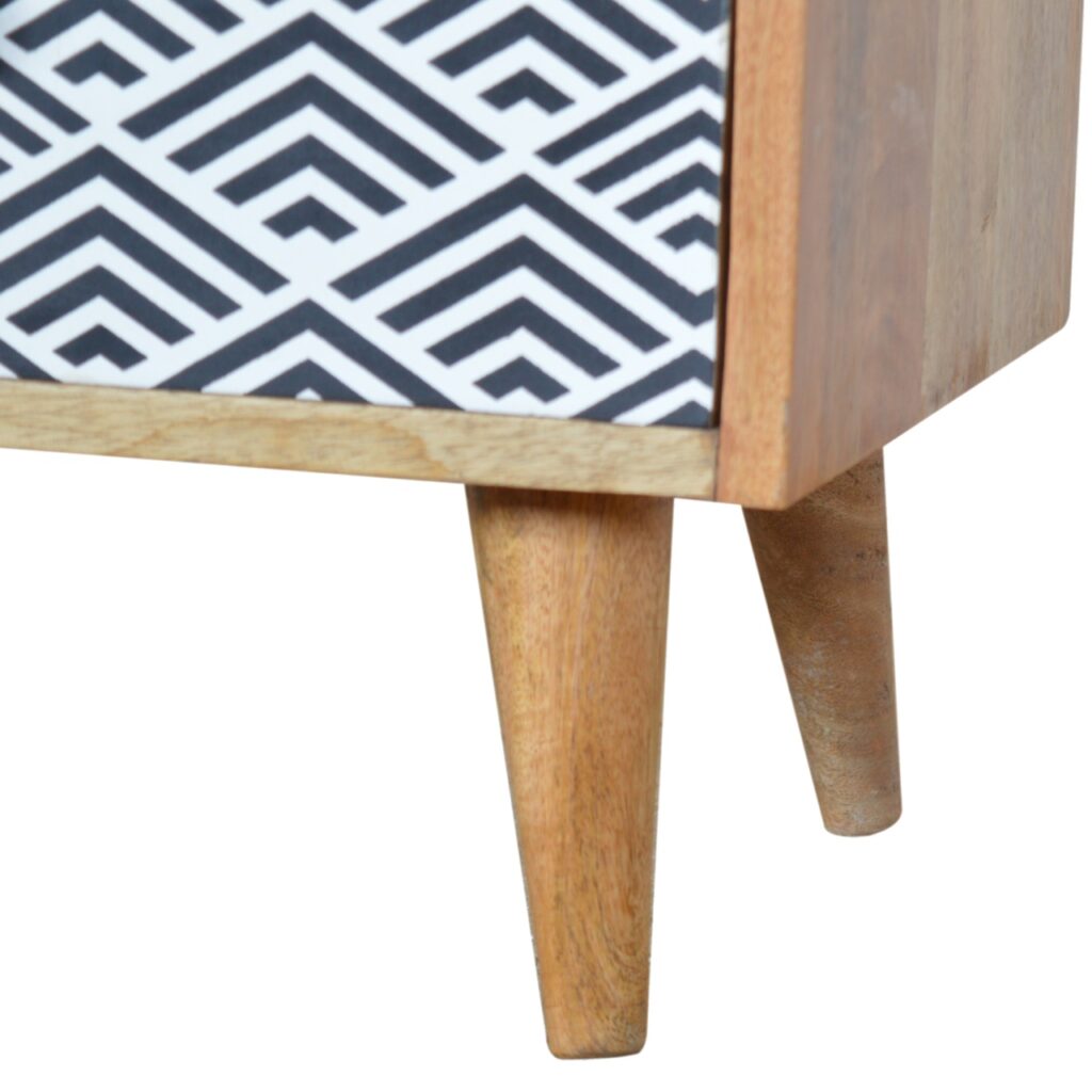 Mono Print Bedside with Open Slot - Image 5