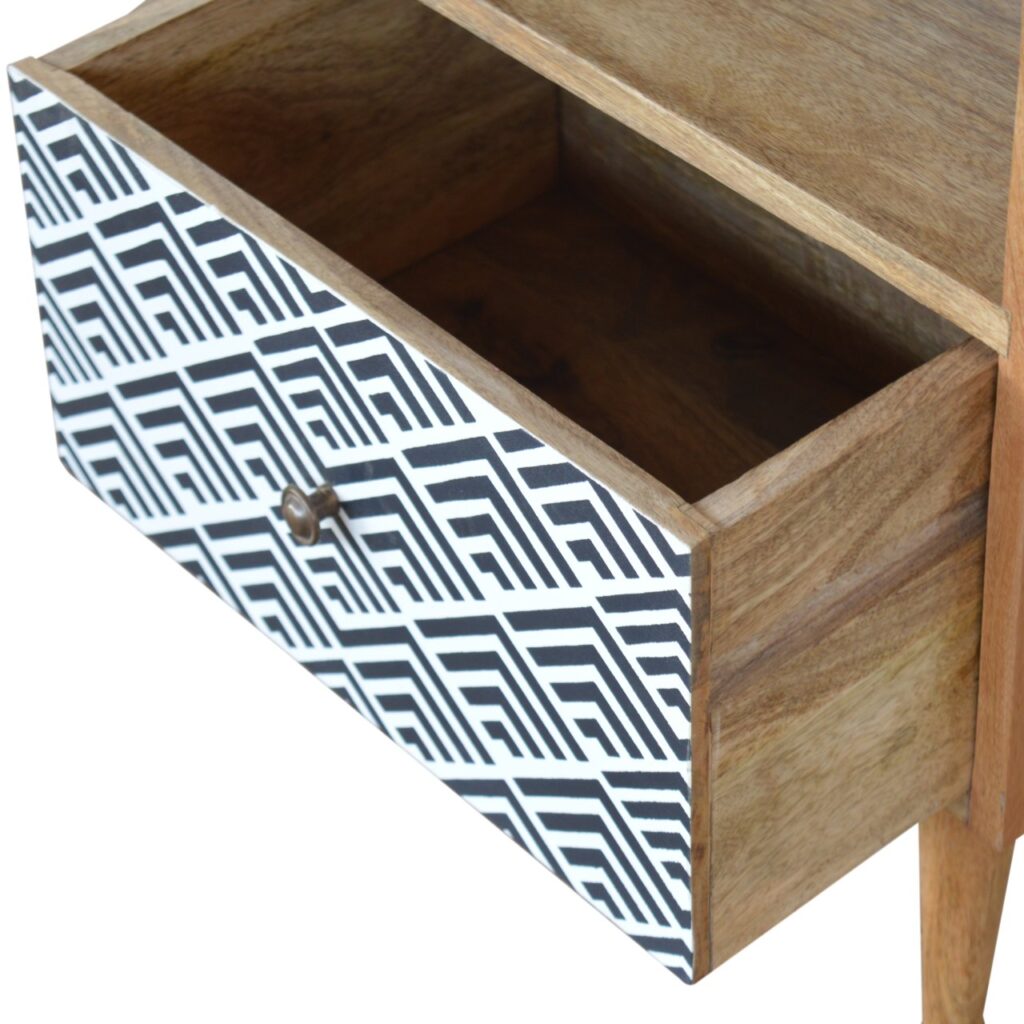 Mono Print Bedside with Open Slot - Image 7