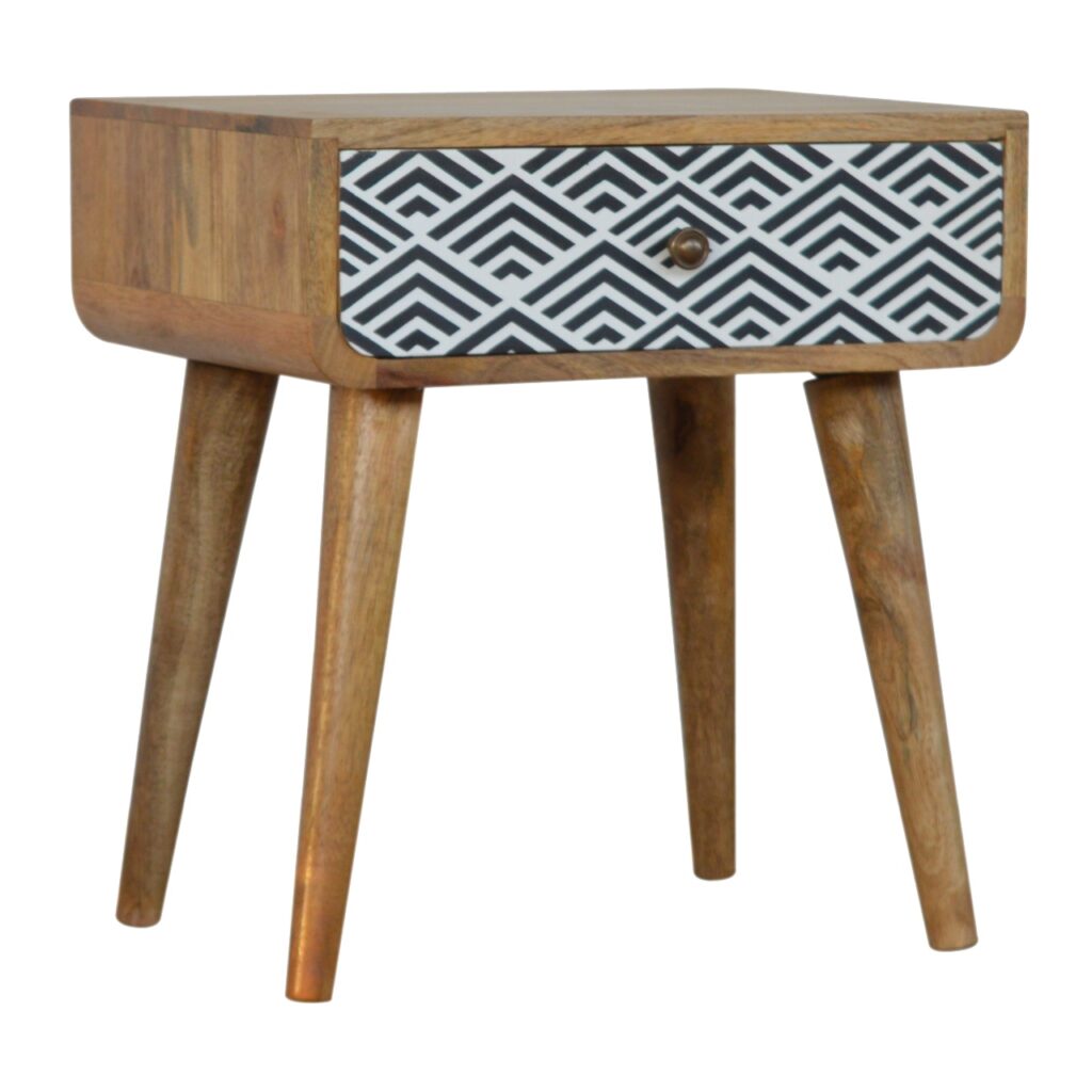 Monochrome Print Bedside - Image 3