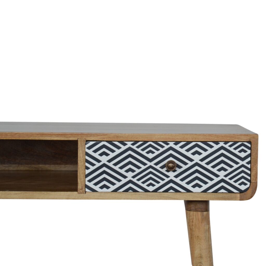 Monochrome Print Writing Desk - Image 3