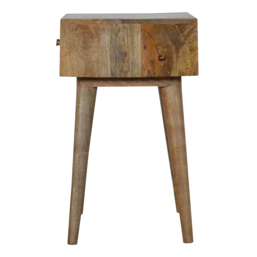 Cube Carved 1 Drawer Bedside - Image 8