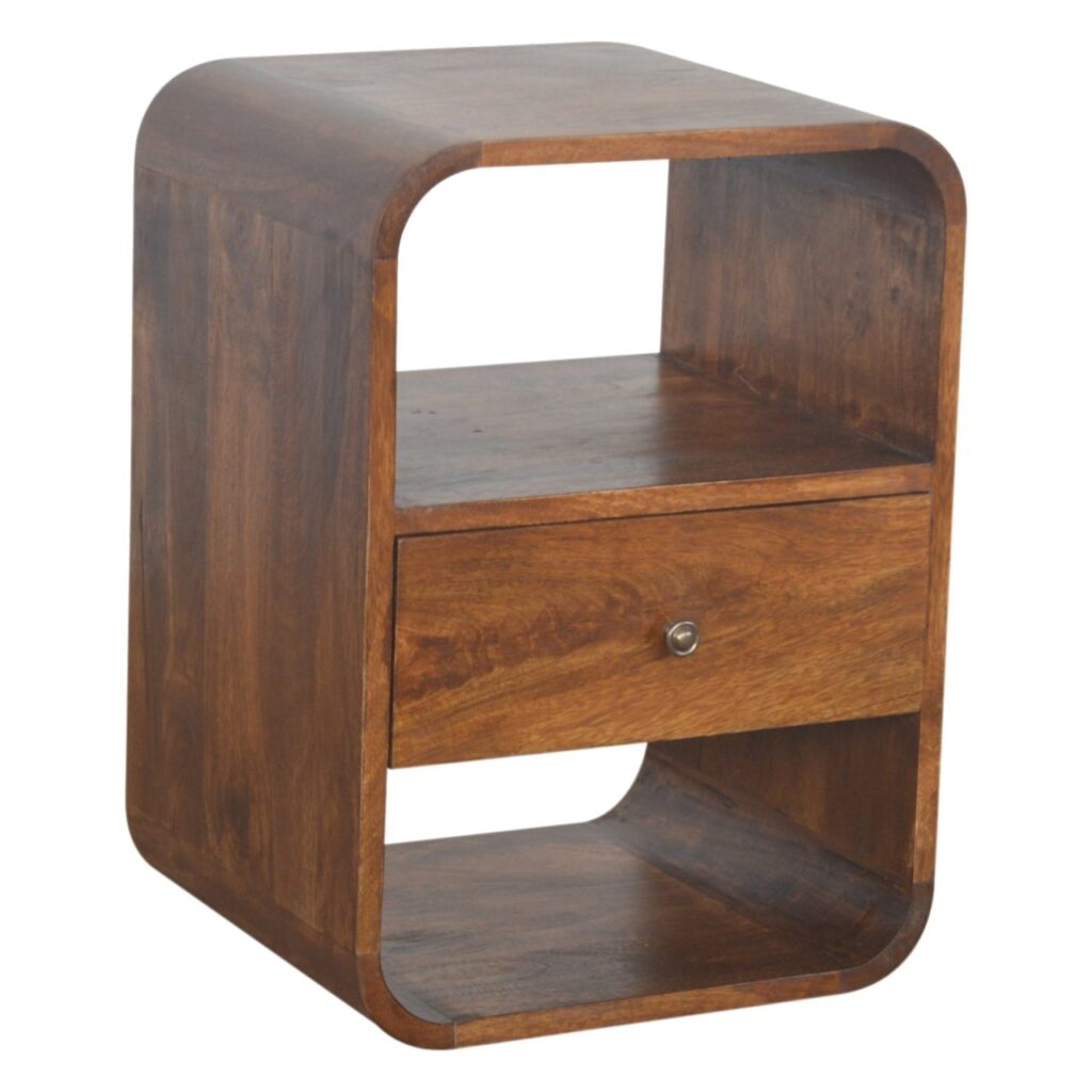 Chestnut Curved Edge Bedside - Image 4