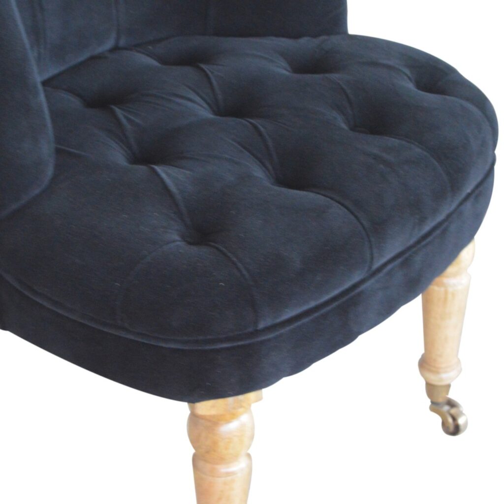 Black Velvet Accent Chair - Image 6