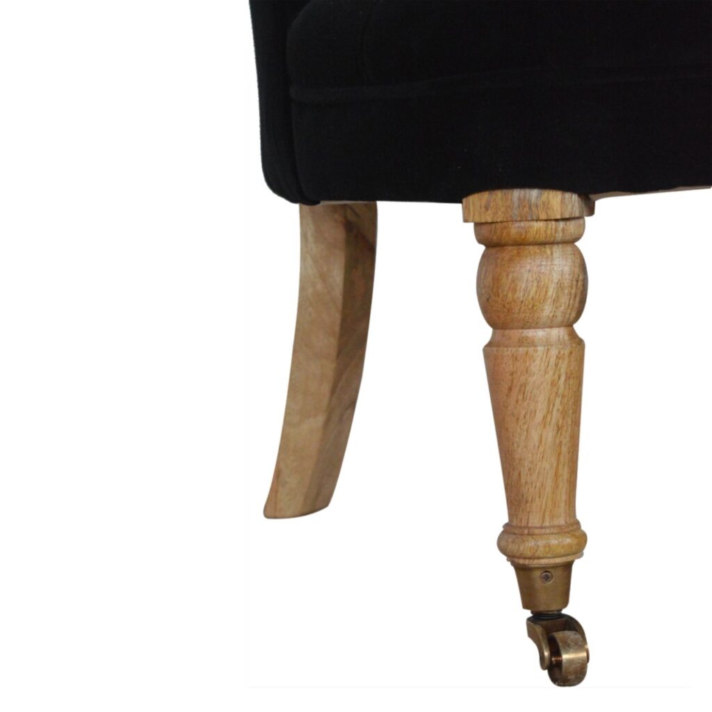 Black Velvet Accent Chair - Image 7