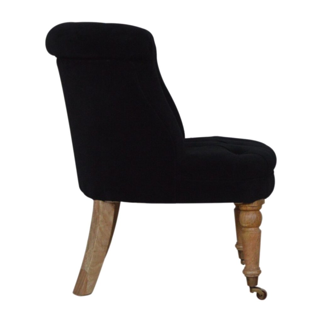 Black Velvet Accent Chair - Image 8