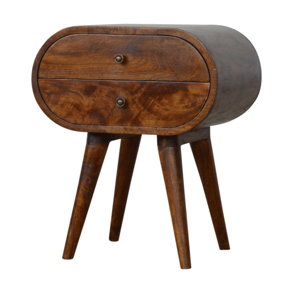 Chestnut Circular Bedside - Image 2