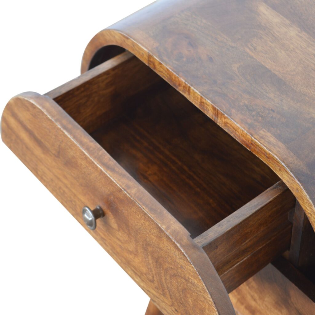 Chestnut Circular Bedside - Image 5