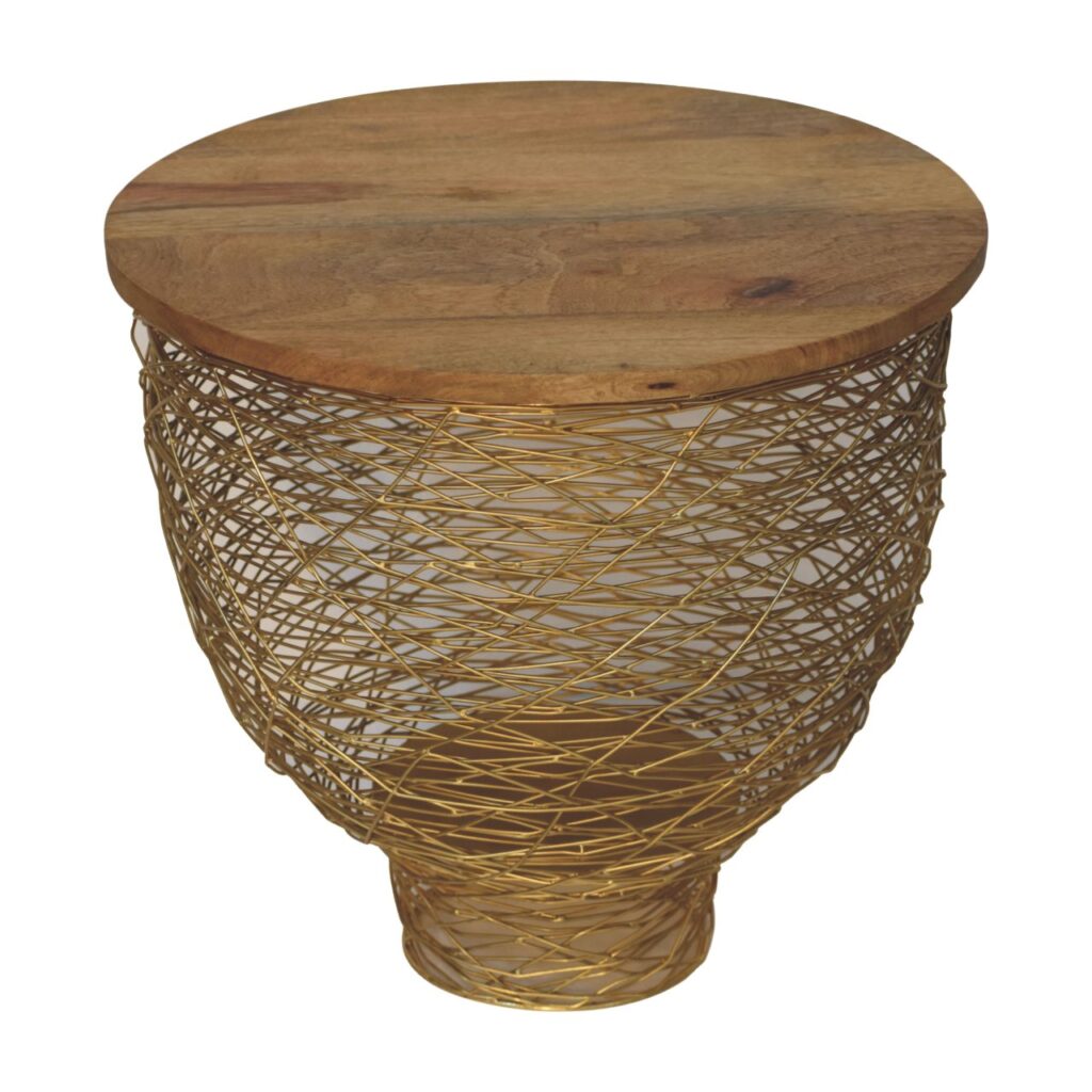 Netted Metal Side Table - Image 3