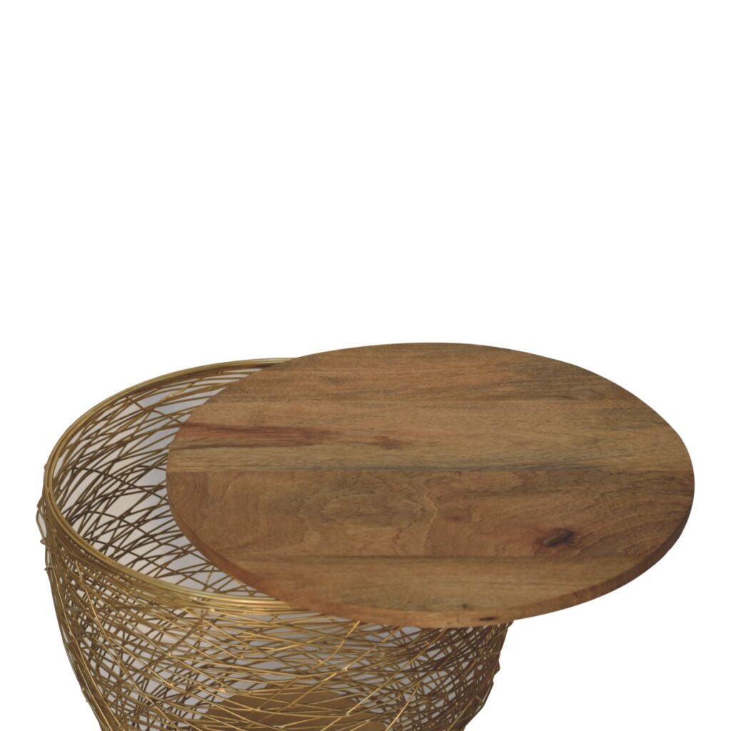 Netted Metal Side Table - Image 4