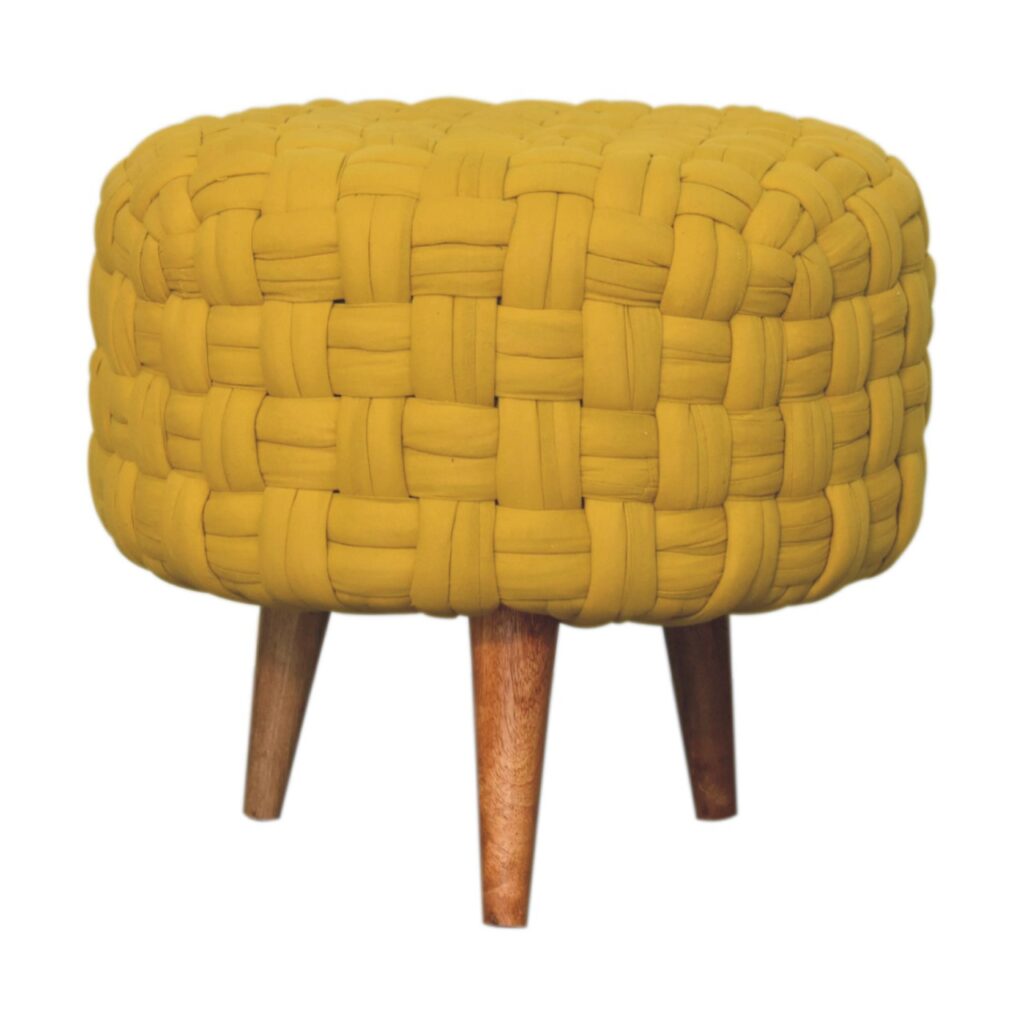 Mustard Tube Footstool - Image 2