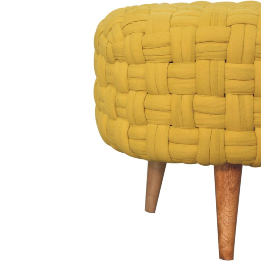 Mustard Tube Footstool - Image 8