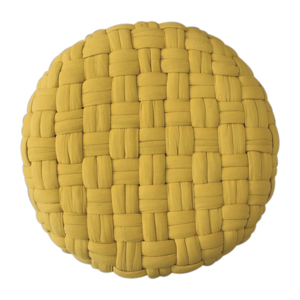 Mustard Tube Footstool - Image 9