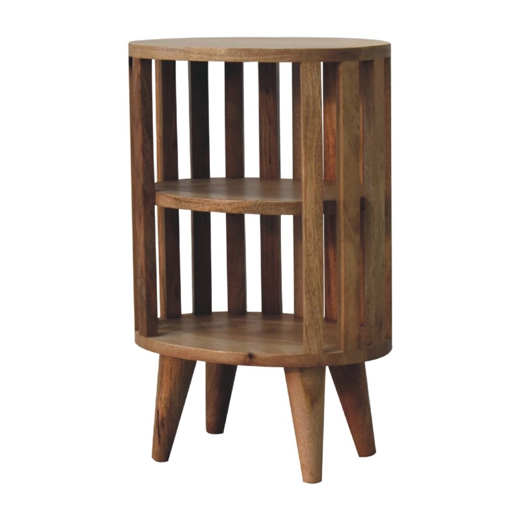 Ariella Double Shelf Oak-ish Bedside - Image 3