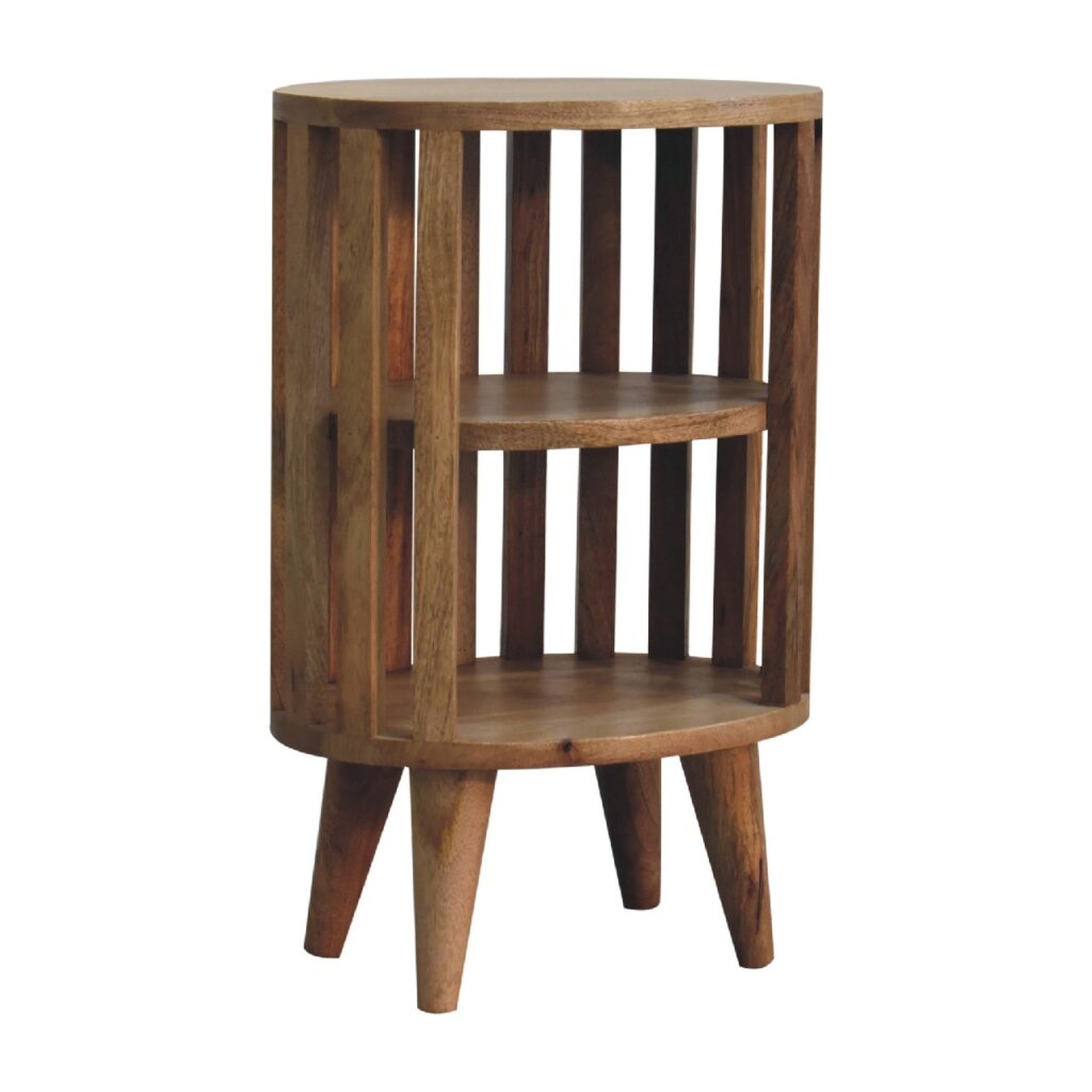 Ariella Double Shelf Oak-ish Bedside - Image 4