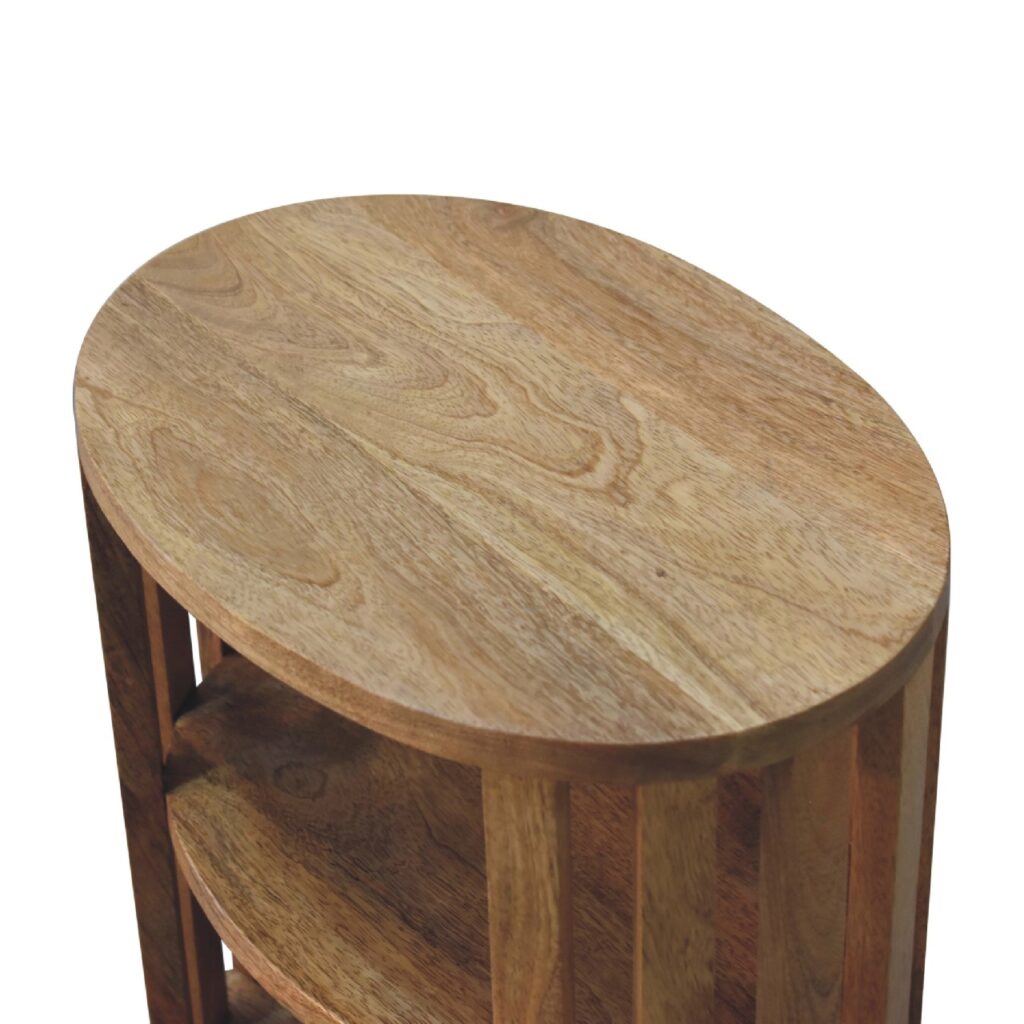 Ariella Double Shelf Oak-ish Bedside - Image 7