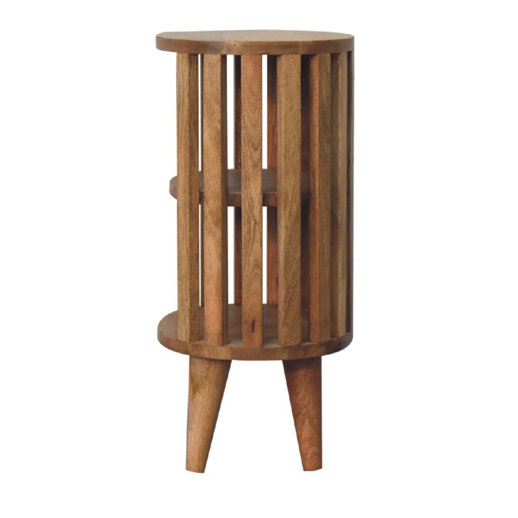 Ariella Double Shelf Oak-ish Bedside - Image 9