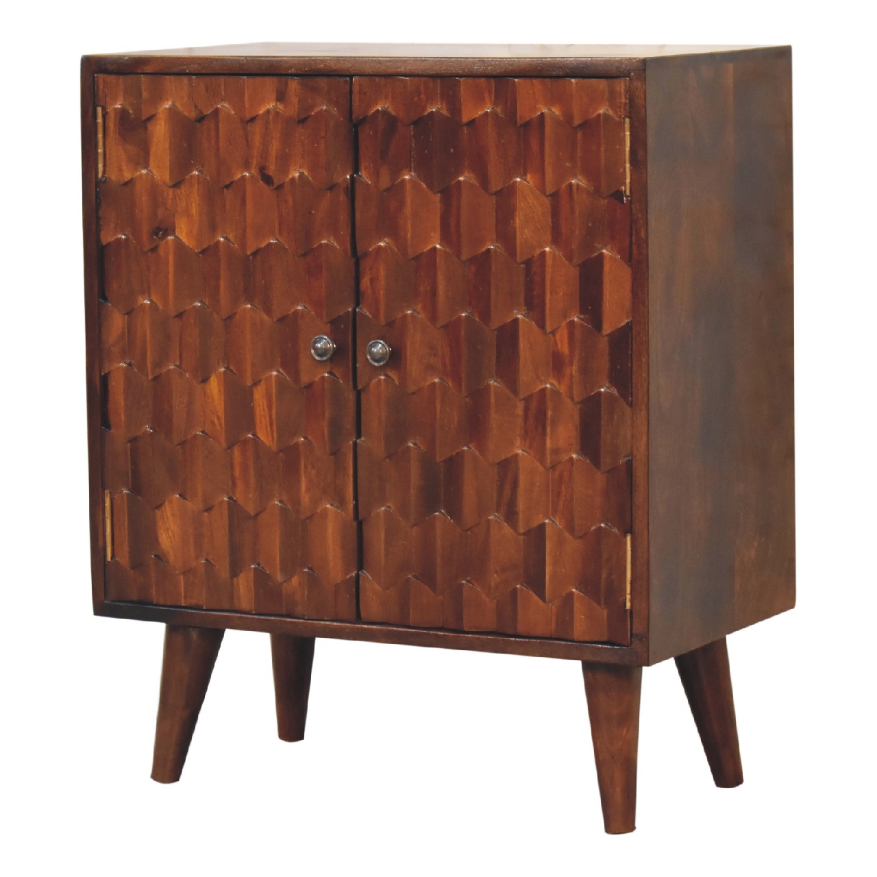 Chestnut Pineapple Carved Cabinet - Image 4