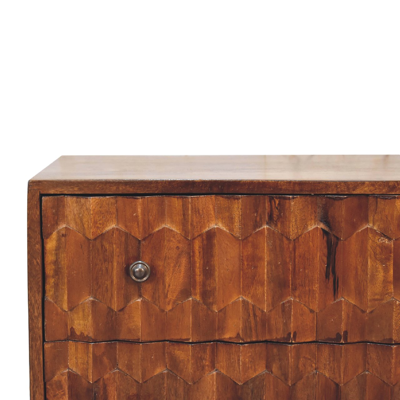 Chestnut Pineapple Carved Chest - Image 5