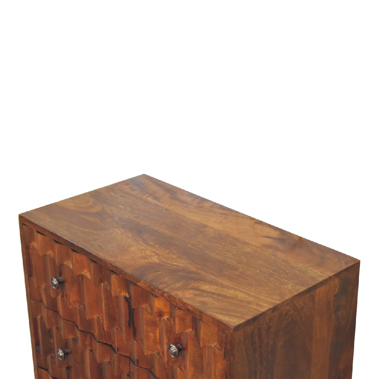 Chestnut Pineapple Carved Chest - Image 6